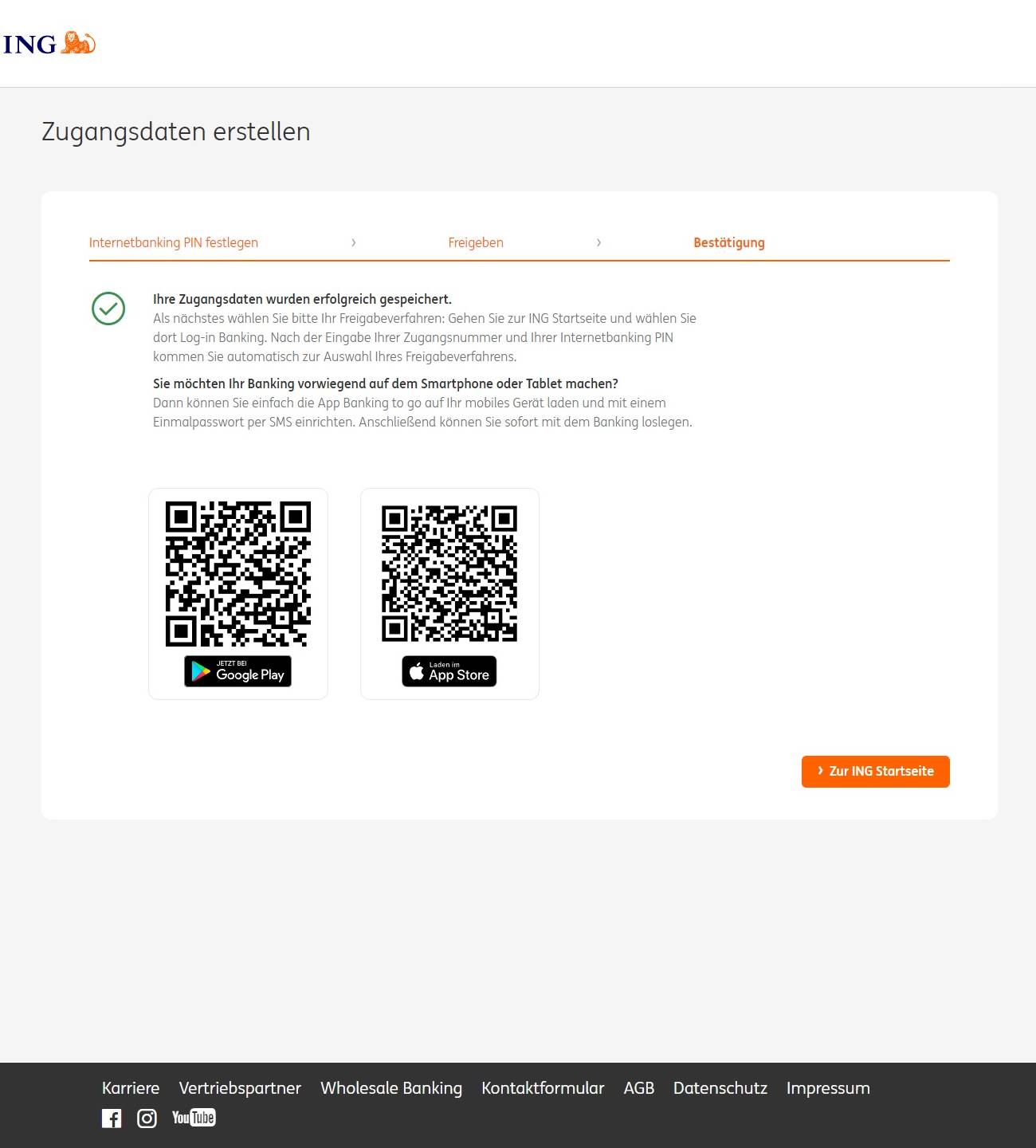 18 pin bestätigen